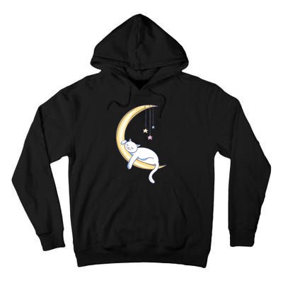 Cat Sleeping On Moon Tall Hoodie