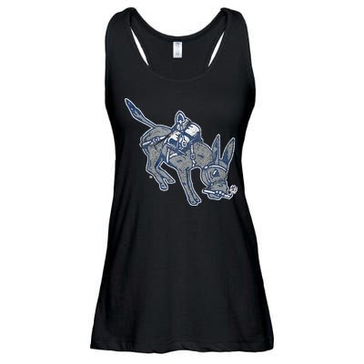 Colorado School Of Mines Orediggers Distressed Primary Ladies Essential Flowy Tank