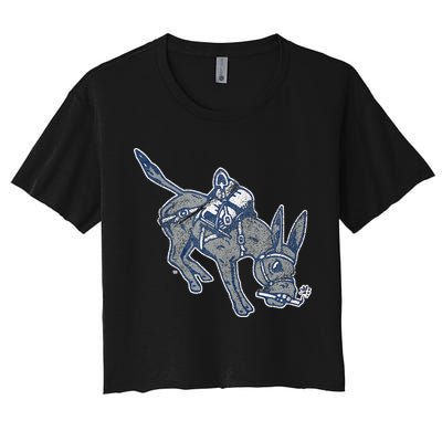 Colorado School Of Mines Orediggers Distressed Primary Crop Top