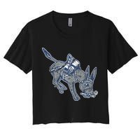 Colorado School Of Mines Orediggers Distressed Primary Women's Crop Top Tee
