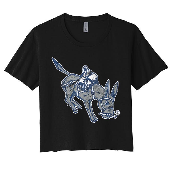 Colorado School Of Mines Orediggers Distressed Primary Women's Crop Top Tee