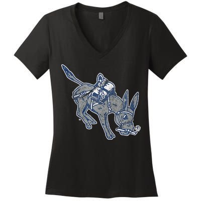 Colorado School Of Mines Orediggers Distressed Primary Women's V-Neck T-Shirt