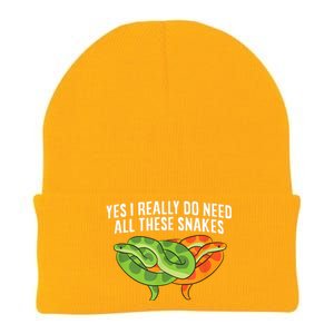 Cute Snake Owner Yes I Really Do Need All These Snakes Knit Cap Winter Beanie