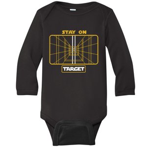 Cheeseheadtv Stay On Target Baby Long Sleeve Bodysuit