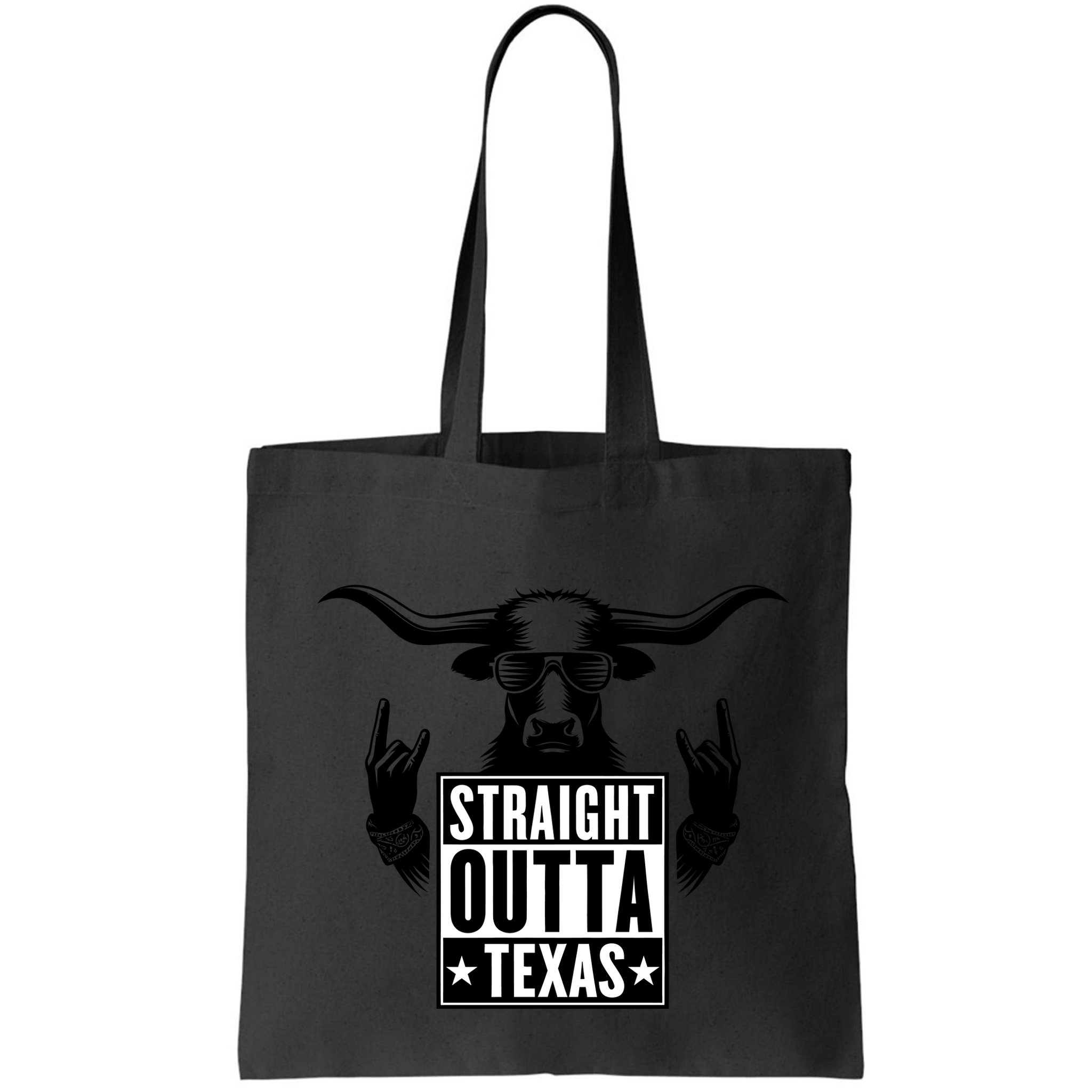Cool Straight Outta Texas Long Horn Bull Bag