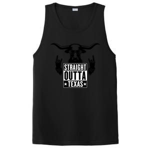 Cool Straight Outta Texas Long Horn Bull PosiCharge Competitor Tank