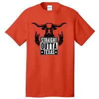 Cool Straight Outta Texas Long Horn Bull Tall T-Shirt