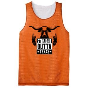 Cool Straight Outta Texas Long Horn Bull Mesh Reversible Basketball Jersey Tank