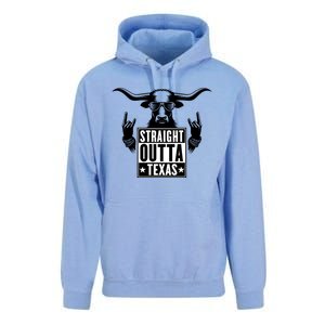 Cool Straight Outta Texas Long Horn Bull Unisex Surf Hoodie