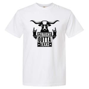 Cool Straight Outta Texas Long Horn Bull Garment-Dyed Heavyweight T-Shirt