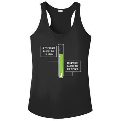 Chemistry Solution Or Precipitate Funny Chemist Ladies PosiCharge Competitor Racerback Tank