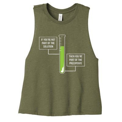 Chemistry Solution Or Precipitate Funny Chemist Women's Racerback Cropped Tank