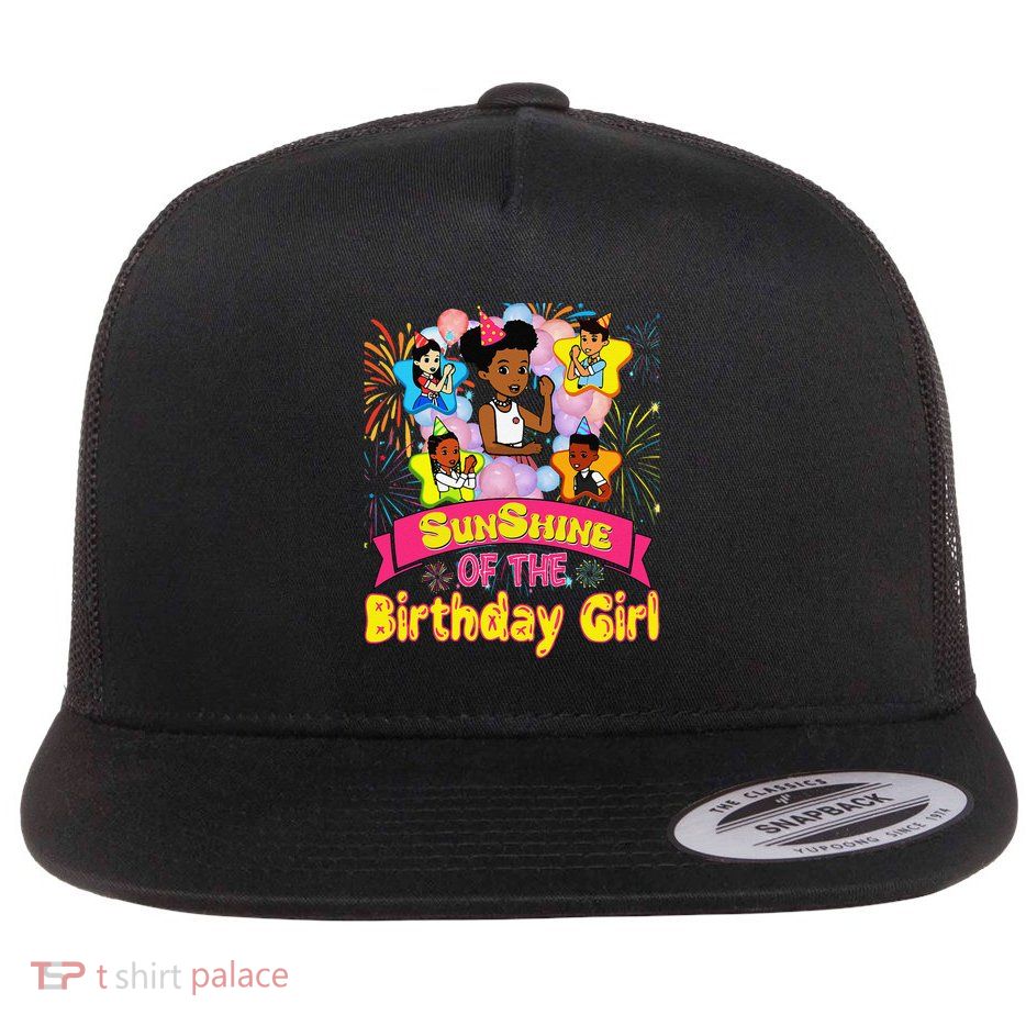 Cute SunShine of the Birthday Girl Flatbill Hat