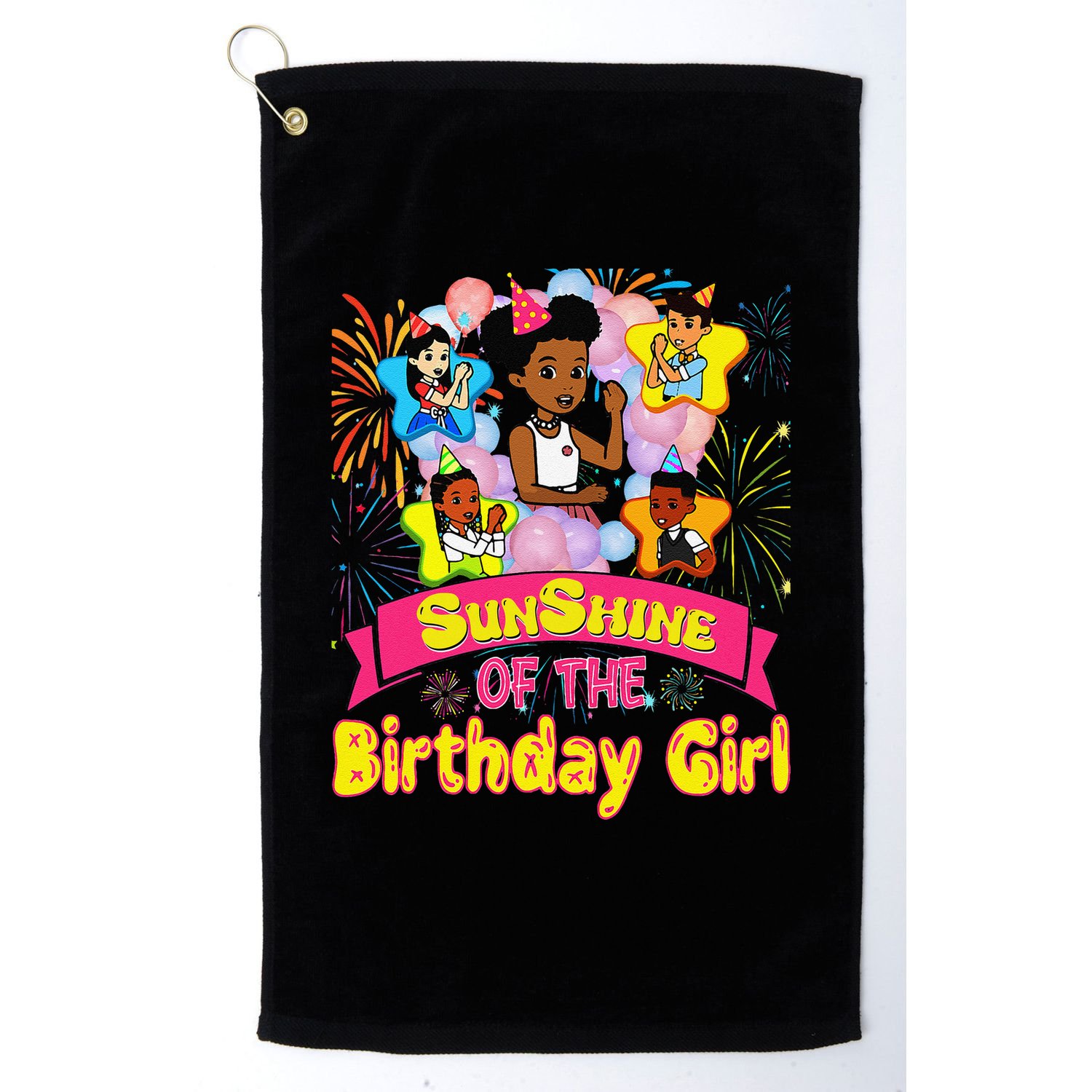 Cute SunShine of the Birthday Girl Golf Towel