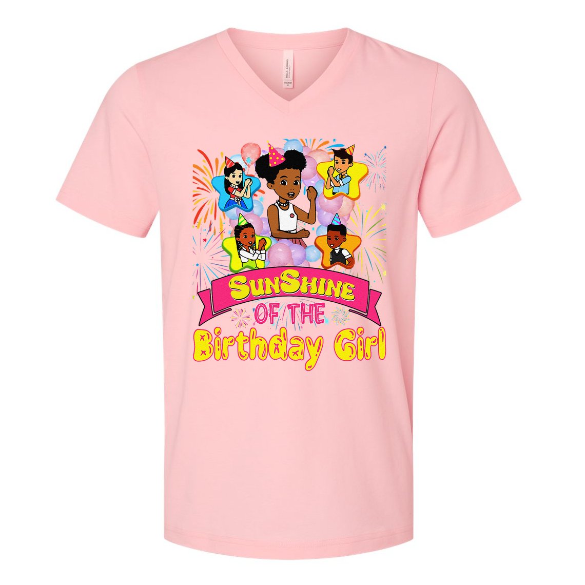 Cute SunShine of the Birthday Girl V-Neck T-Shirt