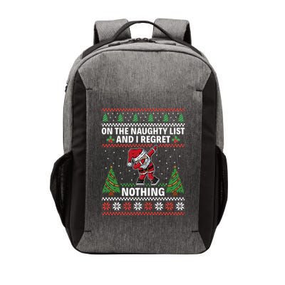 Christmas Santa On The Naughty List And I Regret Nothing Vector Backpack