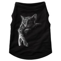 Cat Sleeping On The Moon Sketch Doggie Tank