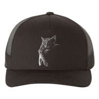 Cat Sleeping On The Moon Sketch Yupoong Adult 5-Panel Trucker Hat