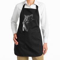 Cat Sleeping On The Moon Sketch Apron