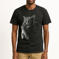 Cat Sleeping On The Moon Sketch Tall T-Shirt