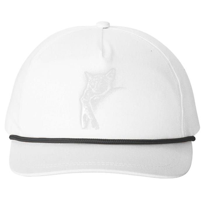 Cat Sleeping On The Moon Sketch Snapback Five-Panel Rope Hat