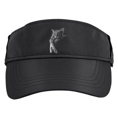 Cat Sleeping On The Moon Sketch Adult Drive Performance Visor