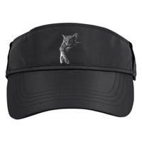 Cat Sleeping On The Moon Sketch Adult Drive Performance Visor