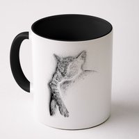 Cat Sleeping On The Moon Sketch Mug