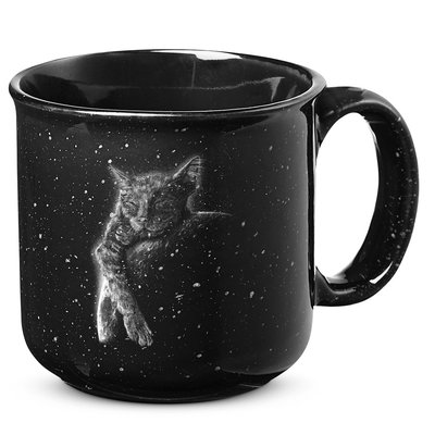 Cat Sleeping On The Moon Sketch 15oz Campfire Ceramic Mug
