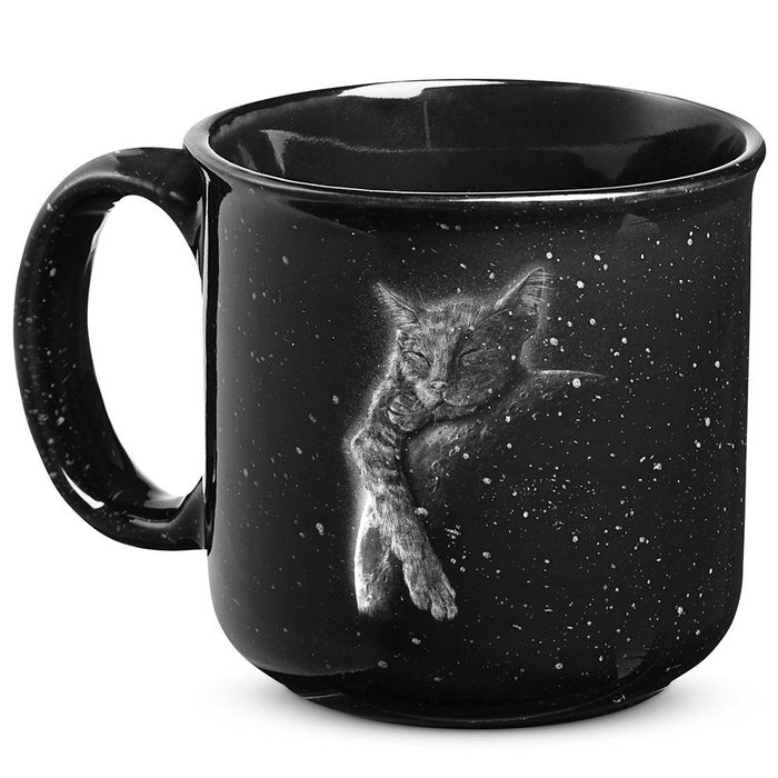 Cat Sleeping On The Moon Sketch 15oz Campfire Ceramic Mug