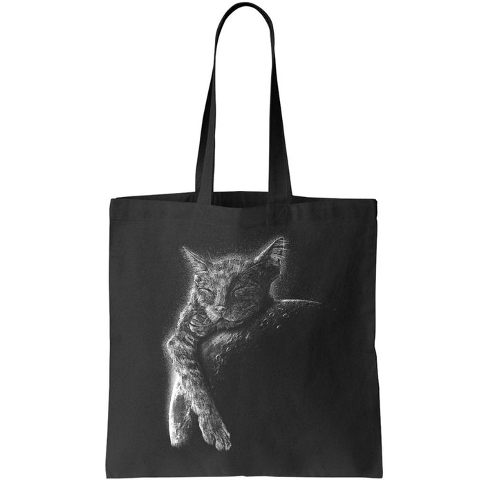 Cat Sleeping On The Moon Sketch Bag