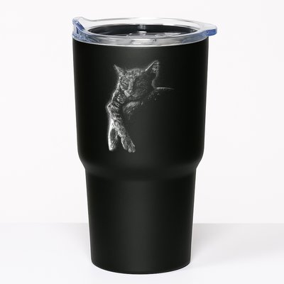 Cat Sleeping On The Moon Sketch Tumbler