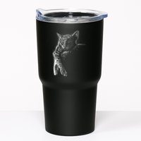 Cat Sleeping On The Moon Sketch Tumbler