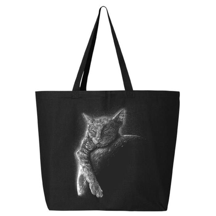 Cat Sleeping On The Moon Sketch 25L Jumbo Tote