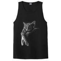 Cat Sleeping On The Moon Sketch PosiCharge Competitor Tank