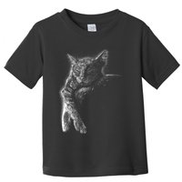 Cat Sleeping On The Moon Sketch Toddler T-Shirt