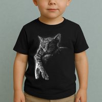Cat Sleeping On The Moon Sketch Toddler T-Shirt