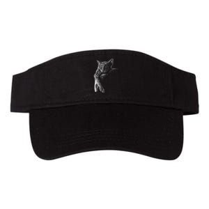 Cat Sleeping On The Moon Sketch Valucap Bio-Washed Visor