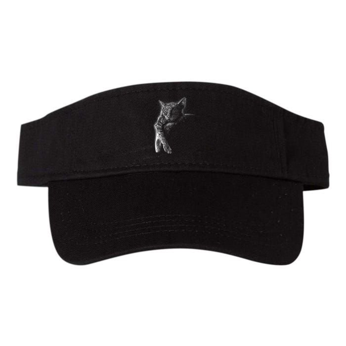 Cat Sleeping On The Moon Sketch Valucap Bio-Washed Visor