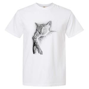 Cat Sleeping On The Moon Sketch Garment-Dyed Heavyweight T-Shirt