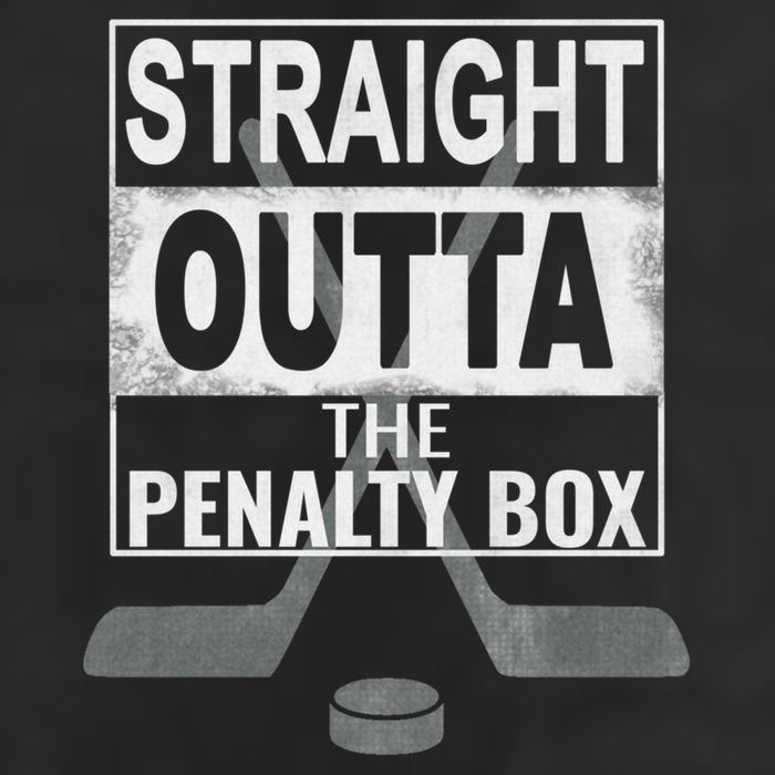 Cool Straight Outta The Penalty Box Hockey Player Themed Cool Gift 7 Panel Mesh Trucker Snapback Hat
