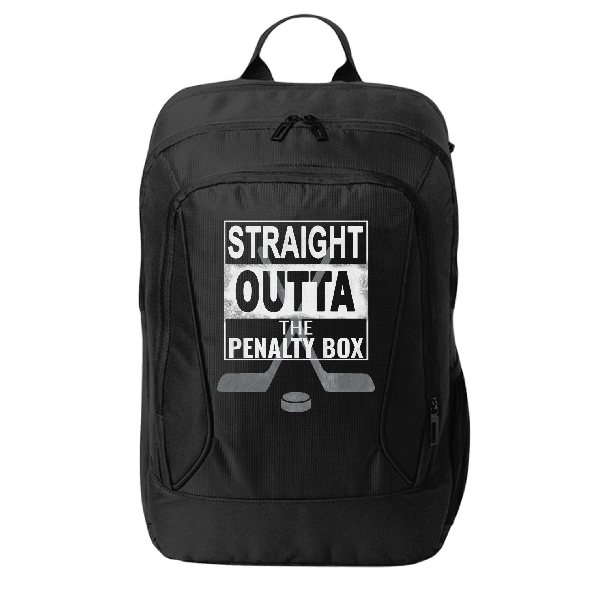 Cool Straight Outta The Penalty Box Hockey Player Themed Cool Gift City Backpack