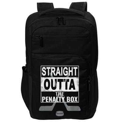 Cool Straight Outta The Penalty Box Hockey Player Themed Cool Gift Impact Tech Backpack