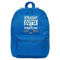 Cool Straight Outta The Penalty Box Hockey Player Themed Cool Gift 16 in Basic Backpack