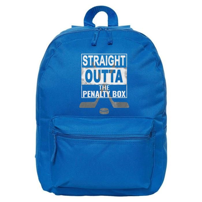 Cool Straight Outta The Penalty Box Hockey Player Themed Cool Gift 16 in Basic Backpack