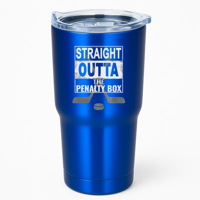 Cool Straight Outta The Penalty Box Hockey Player Themed Cool Gift Tumbler