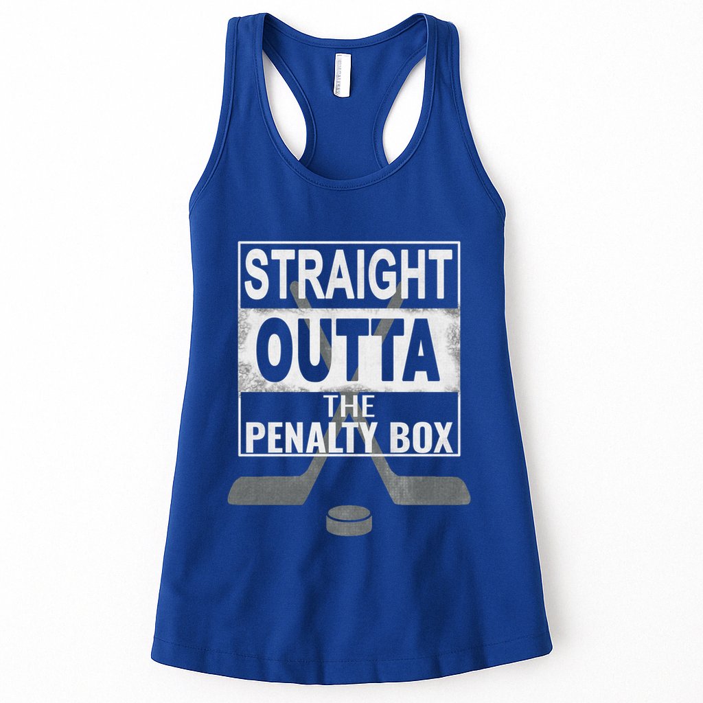 Cool Straight Outta The Penalty Box Hockey Player Themed Cool Gift Womens Tank Top