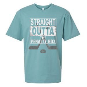 Cool Straight Outta The Penalty Box Hockey Player Themed Cool Gift Sueded Cloud Jersey T-Shirt