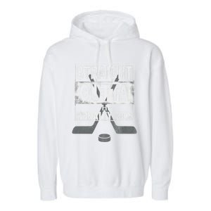 Cool Straight Outta The Penalty Box Hockey Player Themed Cool Gift Garment-Dyed Fleece Hoodie