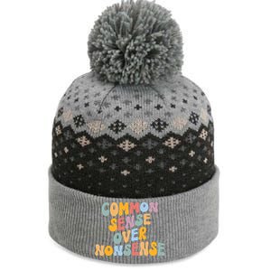 Common Sense Over Nonsense For Kamala Harris 2024 The Baniff Cuffed Pom Beanie